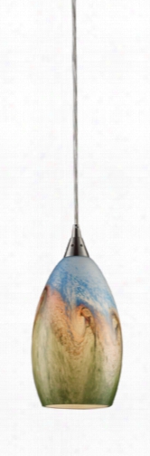 Elk Geologic 1-light Pendant In Satin Nickell