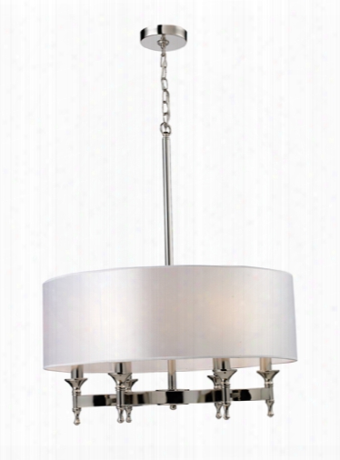 Elk Pembroke 6-light Chandelier In Polished Nickel