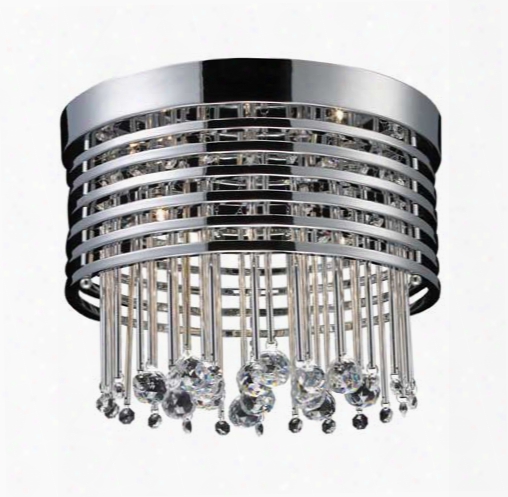 Elk Rados 5-light Flush Mount In Polished Chrome