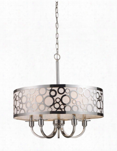 Elk Retrovia 5-light Chandelier In Polished Nickel