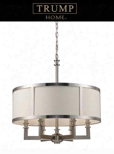 Elk Seven Springs 6-light Chandelier In Satin Nickel