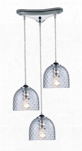 Elk Viva 3-light Clear Pendant In Polished Chrome