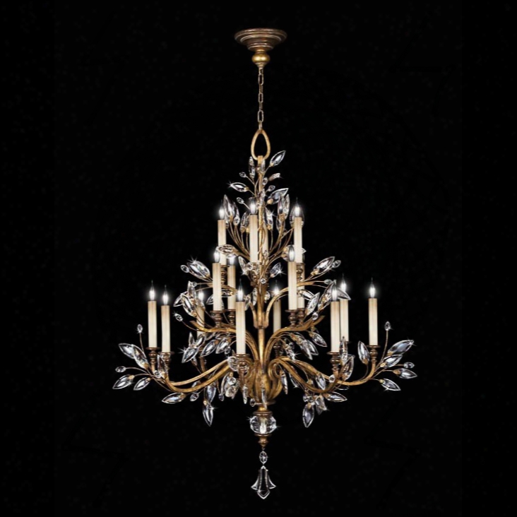 Fine Art Lamps Crystal Laurel Gold Chandelier