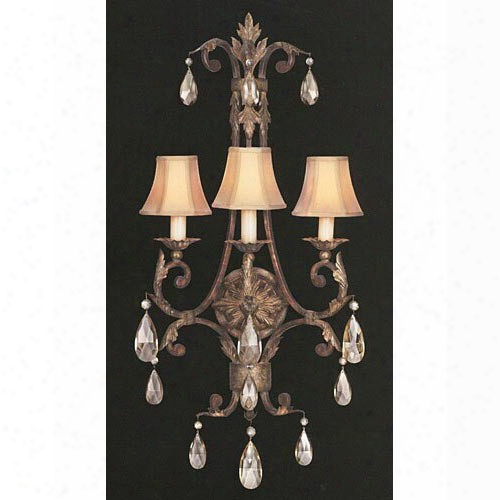 Fine Art Lamps Stile Bellagio 3-light Sconce With Crystals