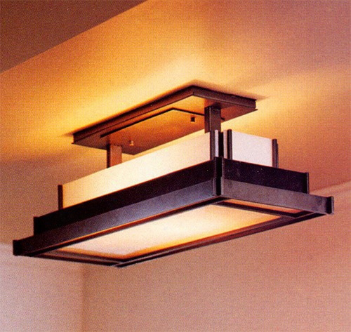 Hubbardton Forge 21 In. Shallow Steppe Light With Art Glass