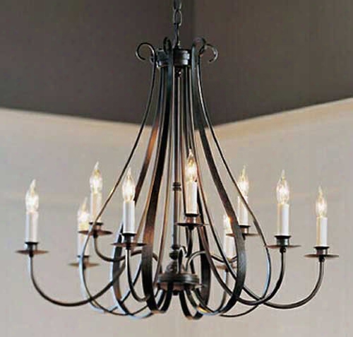 Hubbardton Forge 9-arm Two Tier Sweeping Taper Chandelier