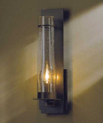 Hubbardton Forge New Town Large Single Light Sconce With Seedy Glass