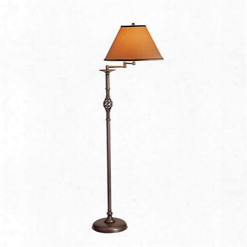 Hubbardton Forge Twist Baskwt Floor Lamp With Swing Arm