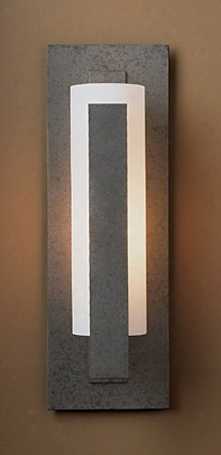 Hubbardton Forge Vertical Bar Wall Sconce With Steel Backplate