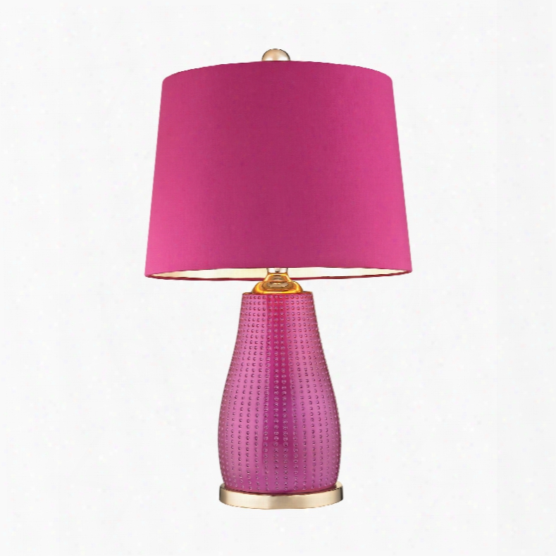 Dimond Lighting Brigitte 1-light Table Lamp In Cerise Pink And Gold