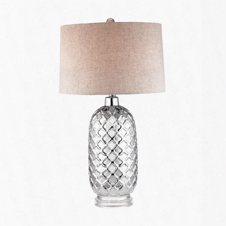 Dimond Lighting Chrome Quatrefoil 1-light Table Lamp