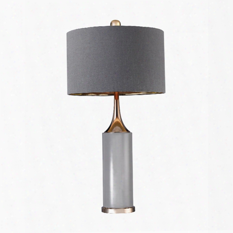 Dimond Lighting Cone Neck 1-light Table Lamp In Grey Gold