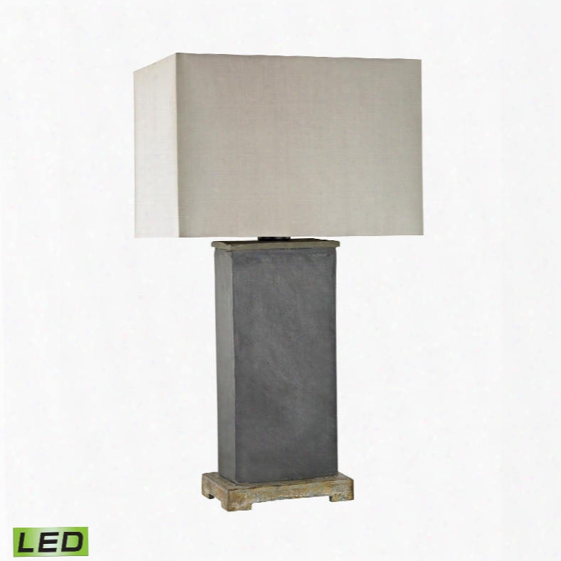 Dimond Lighting Elliot Bay 1-light Outdoor Table Lamp In Grey Slate