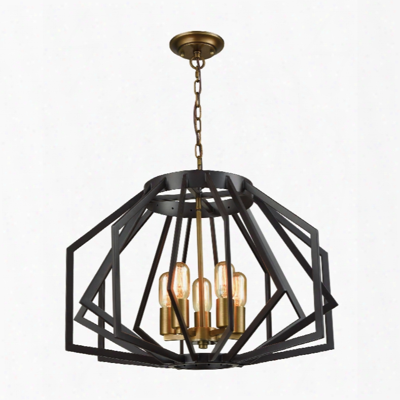 Dimond Lighting Fluxx 5-light Chandelier In Bronze