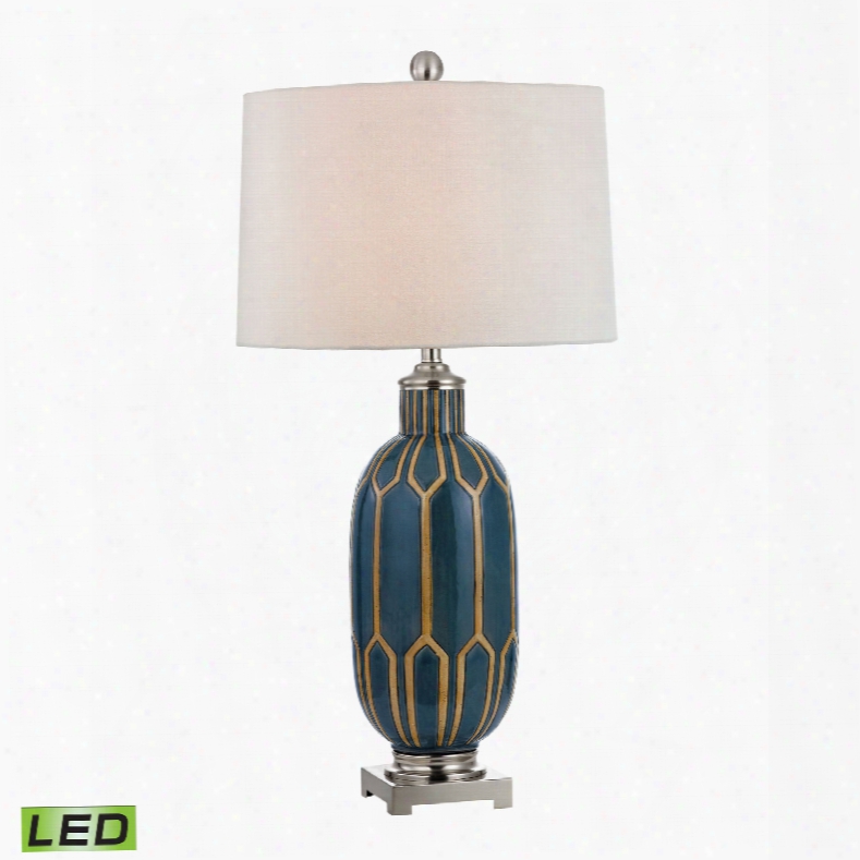 Dimond Lighting Glazed Ceramic 1-light Blue Table Lamp