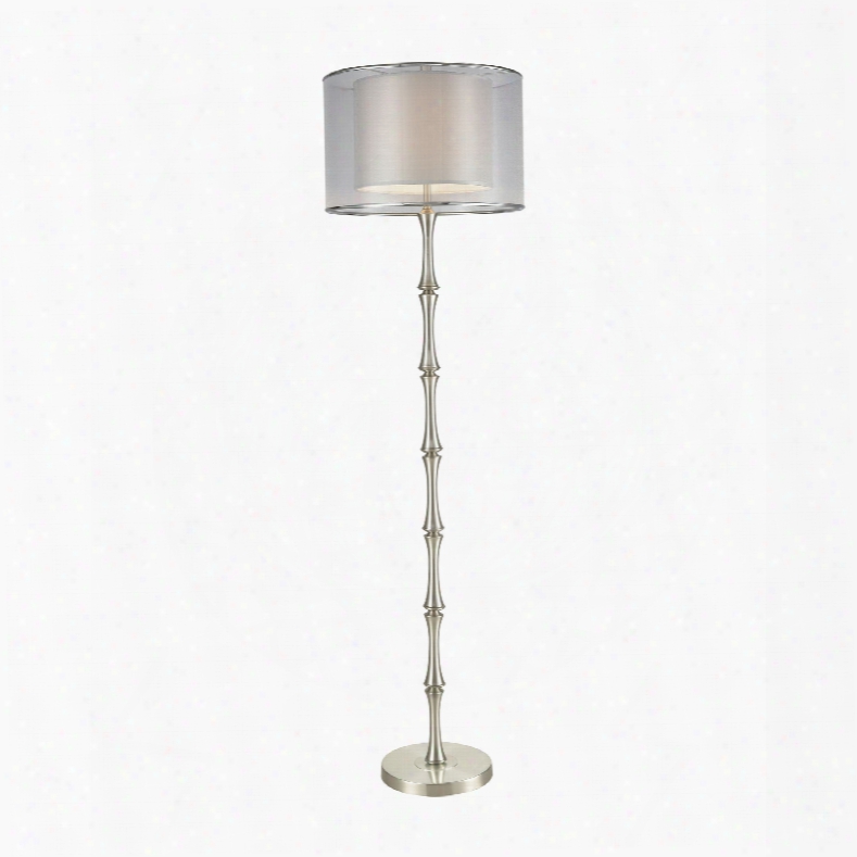 Dimond Lighting Palas Pruncier 1-light Floor Lamp In Sain Nickel