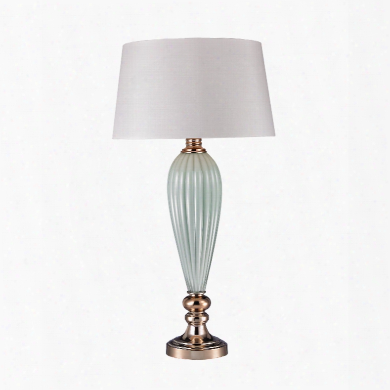 Dimond Lighting Ribbedlamp 1-light Mint And Gold Table Lamp