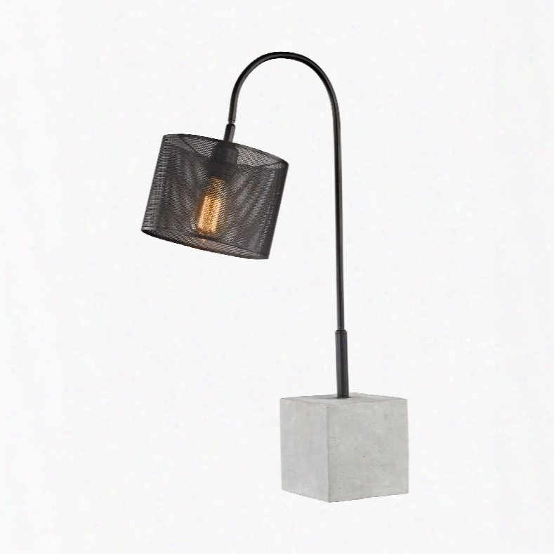 Dimond Lighting Scotland Yard 1-light Table Lamp In Polished Concrete And Black