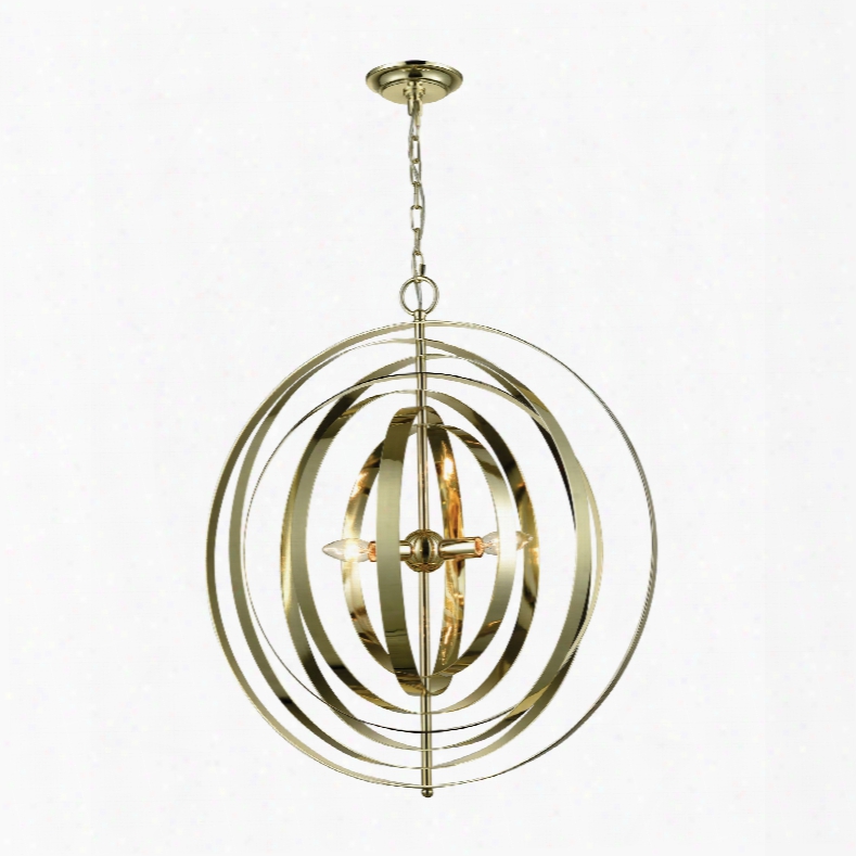 Dimond Lighting Synchrony 3-light Chandelier In Gold Plate