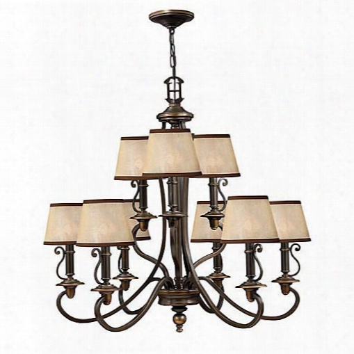 Hinkley Lighting Plymouth 2 Tier 9-light Chandelier