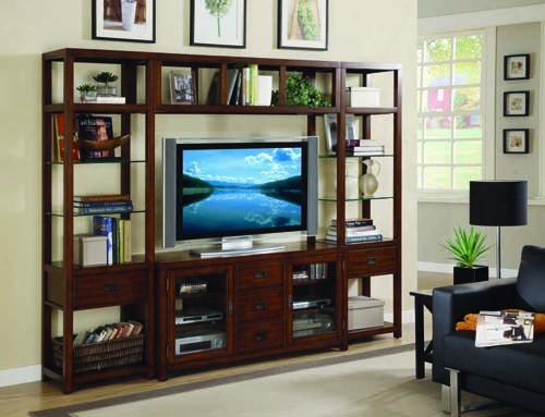 Hooker Danforth Wall Group With 56-inch Console