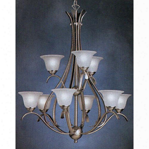 Kichler Dover 9-lgiht 2-tier Chandelier - Brushed Nickel