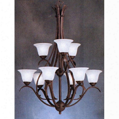 Kichler Dover 9-light 2-tier Chandelier - Tannery Bronze