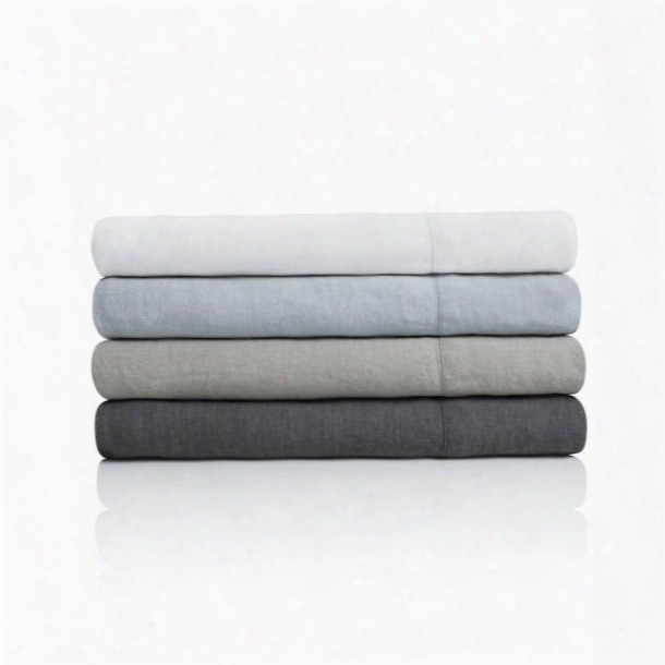 Malouf Woven French Linen King Size Duvet Cover In Charcoal