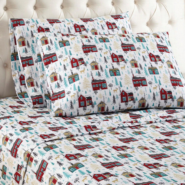 Shavel Micro Flannel Cabins Twin Sheet Set