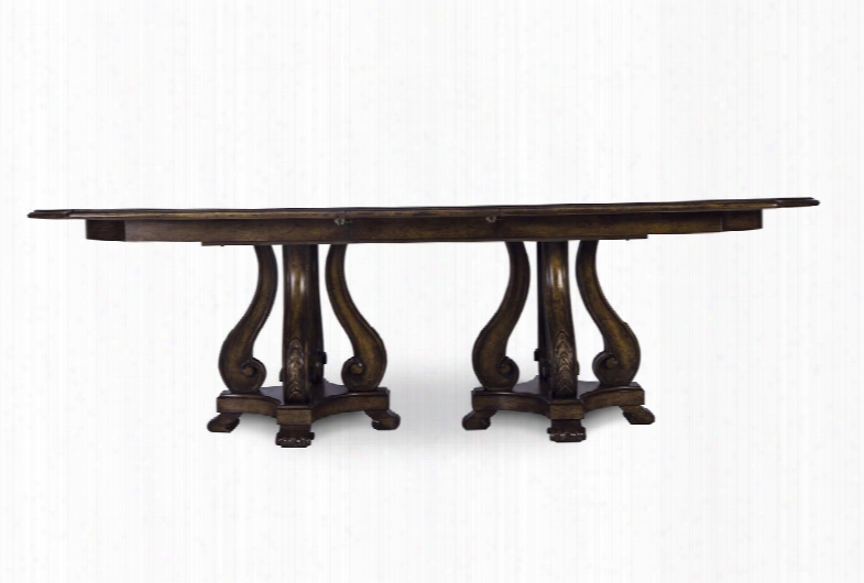 Art Furniture Continental Double Pedestal Dining Table In Espresso