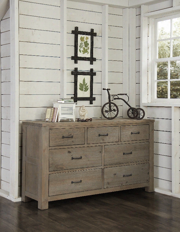 Hillsdale Kids Highlands 7 Drawer Dresser In Driftwood