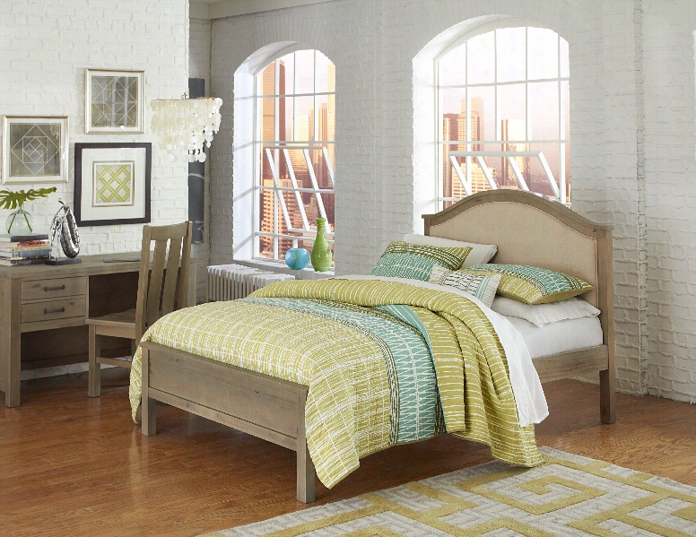 Hillsdale Kids Highlands Bailey Full Upholstered Bed In Driftwood