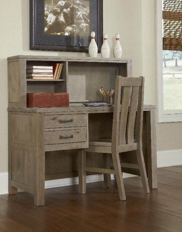 Hillsdale Kidsh Ighlands Desk With Hutch In Driftwood
