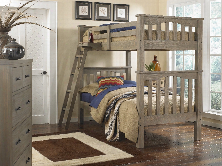 Hillsdale Kids Highlands Harper Twin Over Twin Bunk Bed In Driftwood