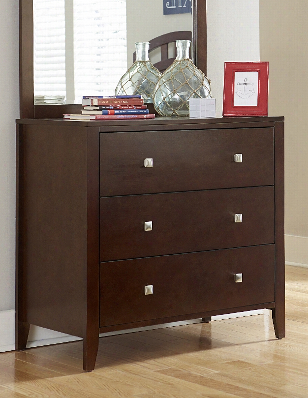 Hillsdale Kids Pulse 3 Drawer Chest In Cherry