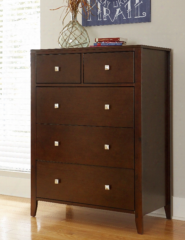 Hillsdale Kids Pulse 5 Drawer Chest In Cherry