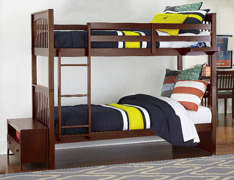 Hillsdale Kids Pulse Twin Over Twni Bunk Bed In Cherry