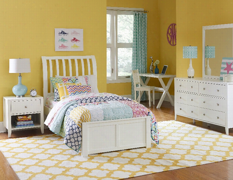 Hillsdale Kids Pulse Twin Raek Sleigh Bed In White