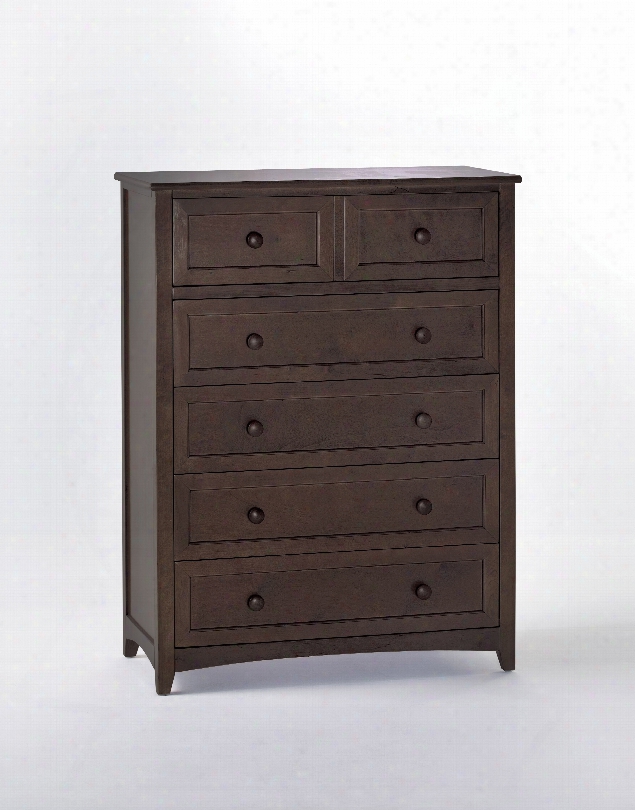 Hillsdale Kids Schoolhouse 5 Drawer Chest In Chocolate