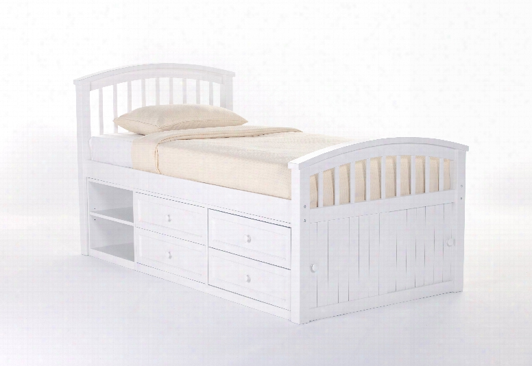 Hillsdale Kids Schoolhouse Captain Bed Twin In White