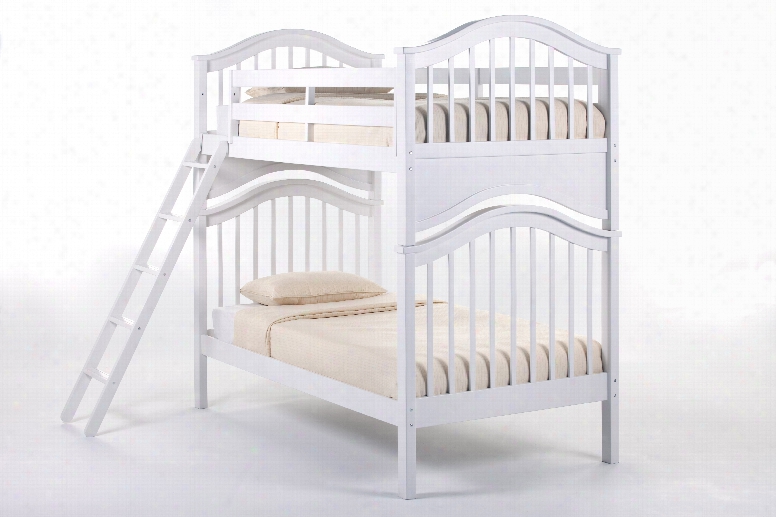 Hillsdale Kids Schoolhouse Jordan Twin Over Twin Bunk Bed In White