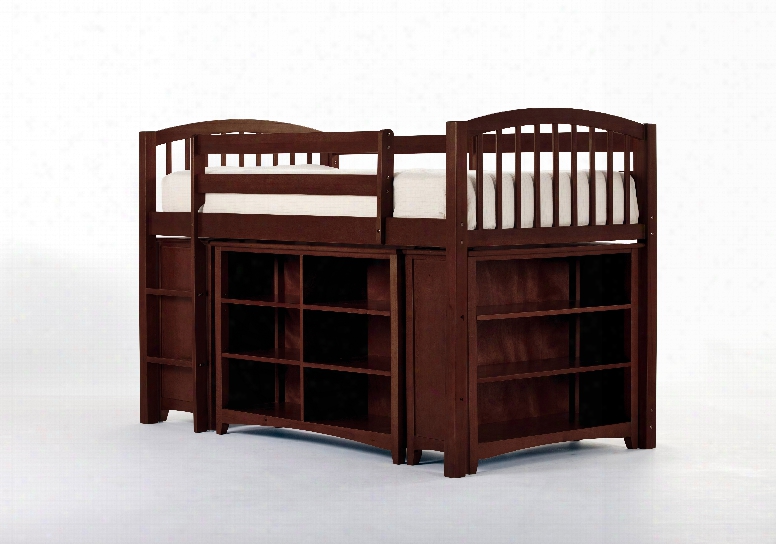 Hillsdale Kids Schoolhouse Junior Loft Bed In Cherry