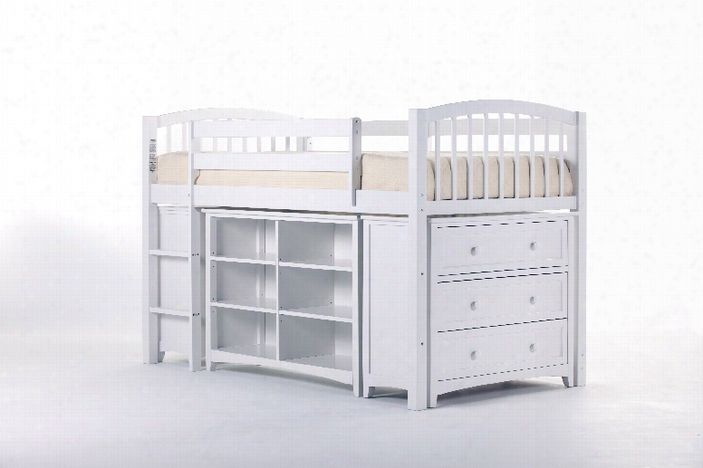 Hillsdale Kids Schoolhouse Junior Loft Bed In White