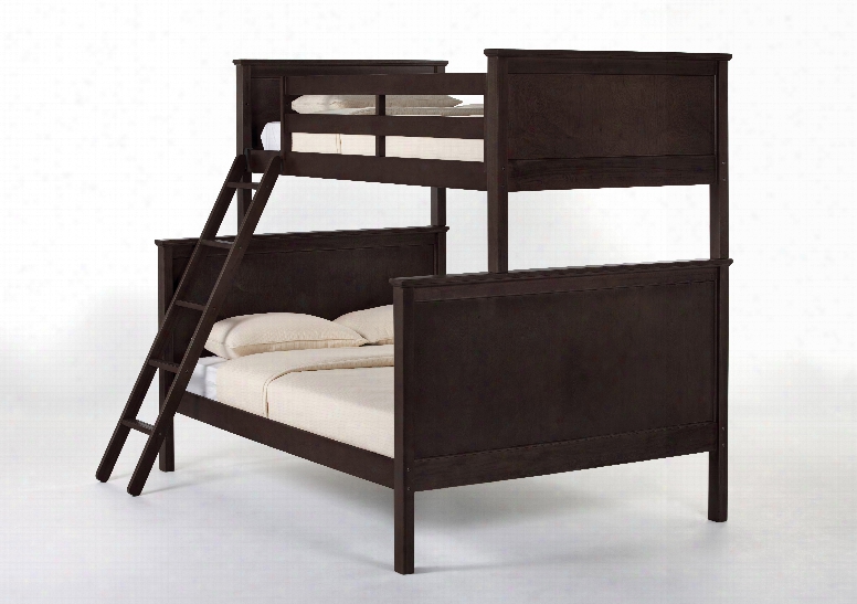 Hilsdale Kids Schoolhouse Twin Over Full Bunk Bed In Chocolate