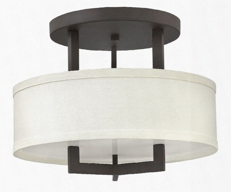 Hinkley Lighting Hampton 3-light 15 Inch Semi-flush Mount