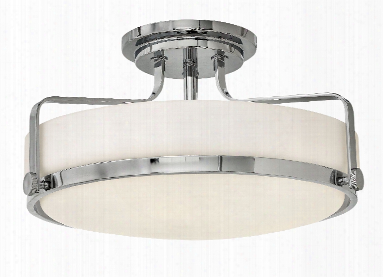 Hinkley Lighting Harper 3-light Semi-flush Mount In Chrome