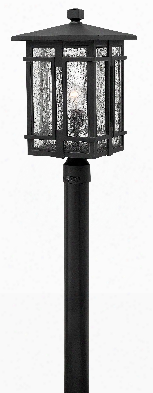 Hinkley Lighting Tucker 1-light Outdoor Flush-mount In Museum Black