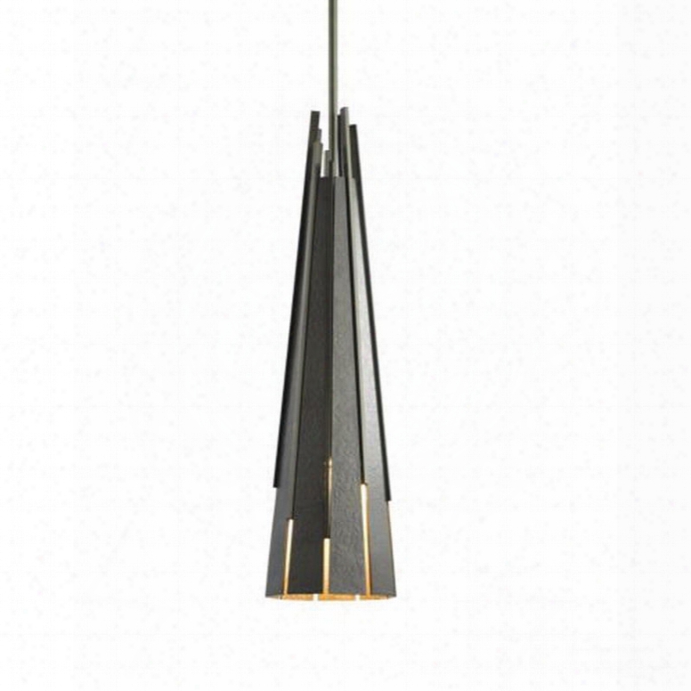 Hubbardton Forge Finn 1 Light Pendant In Mahogany