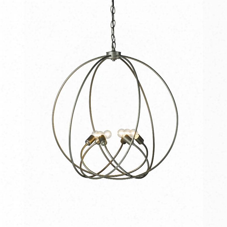 Hubbardton Forge Orb 6 Light Chandelier In Gloss White