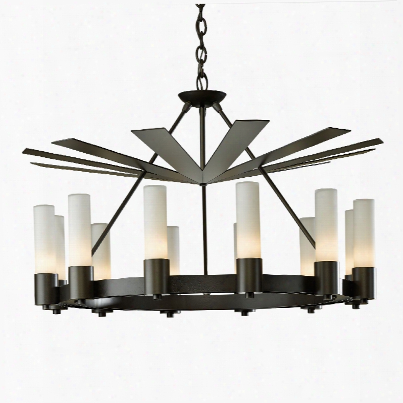 Hubbardton Forge Piccadilly 12 Light Chandelier In Mahogany